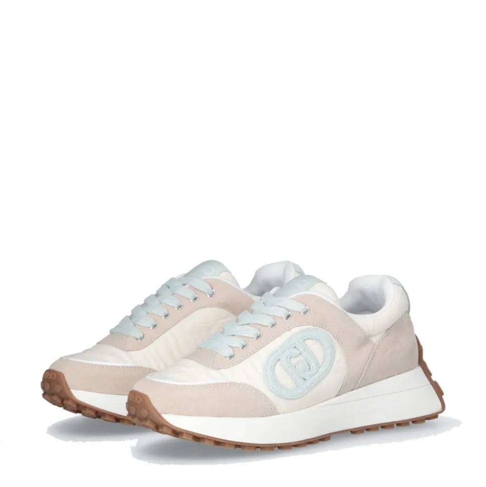 Scarpe Donna LIU JO Sneakers Running Lolo 17 in Suede e Nylon Sand e Water