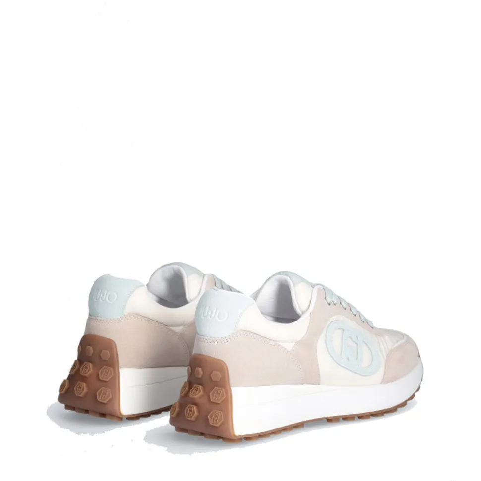 Scarpe Donna LIU JO Sneakers Running Lolo 17 in Suede e Nylon Sand e Water