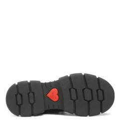 Scarpe Donna LOVE MOSCHINO Sneakers Alte in Pelle Nera linea Gold Metal Logo
