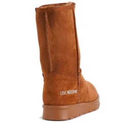 Scarpe Donna LOVE MOSCHINO Stivali Imbottiti in Velour color Cuoio