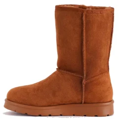 Scarpe Donna LOVE MOSCHINO Stivali Imbottiti in Velour color Cuoio