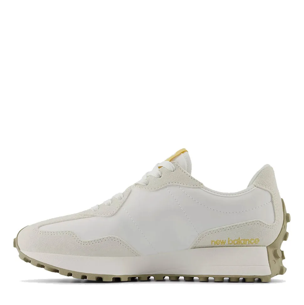 Scarpe Donna NEW BALANCE Sneakers 327 in Suede e Pelle colore Sea Salt Off White e Yellow