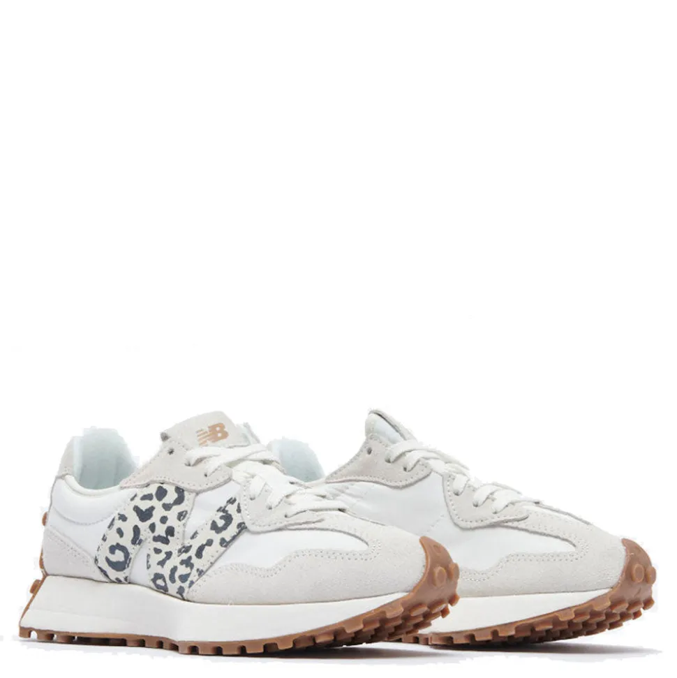 Scarpe Donna NEW BALANCE Sneakers 327 in Suede e Mesh colore Sea Salt e Animal Print
