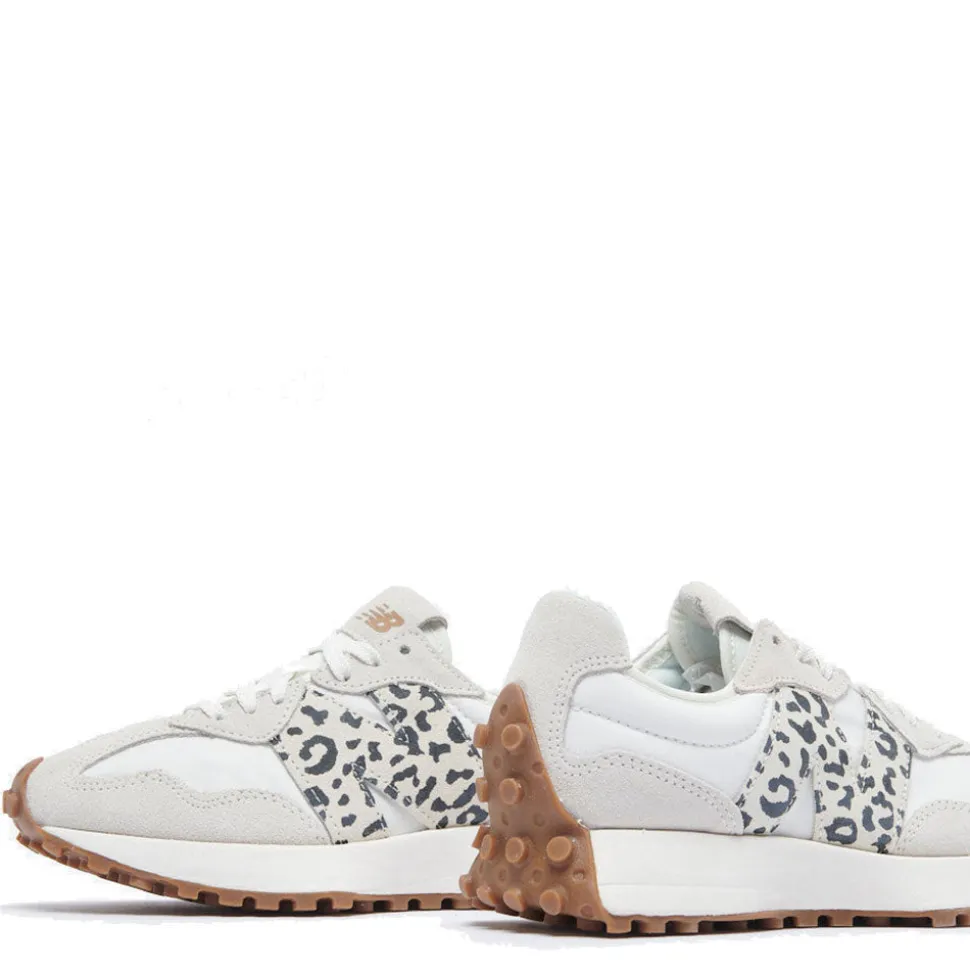 Scarpe Donna NEW BALANCE Sneakers 327 in Suede e Mesh colore Sea Salt e Animal Print