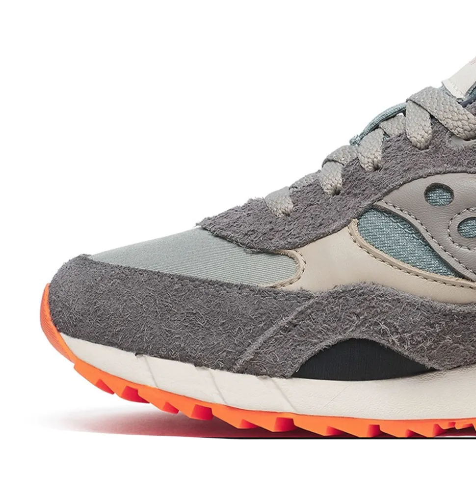 Scarpe Donna Saucony Sneakers Shadow 6000 in Pelle e Tessuto Colore Grey - Agave