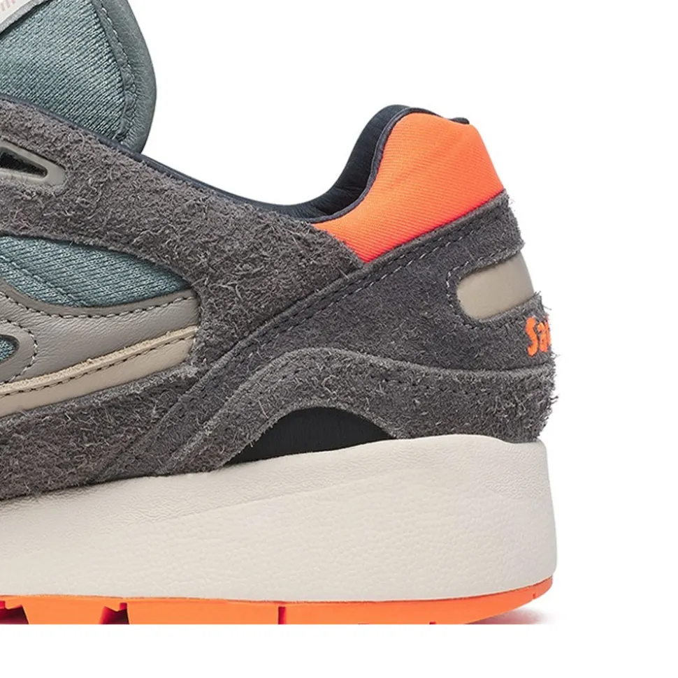 Scarpe Donna Saucony Sneakers Shadow 6000 in Pelle e Tessuto Colore Grey - Agave