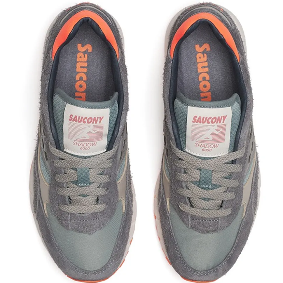 Scarpe Donna Saucony Sneakers Shadow 6000 in Pelle e Tessuto Colore Grey - Agave