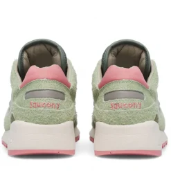 Scarpe Donna Saucony Sneakers Shadow 6000 in Pelle e Tessuto Colore Green - Ivory