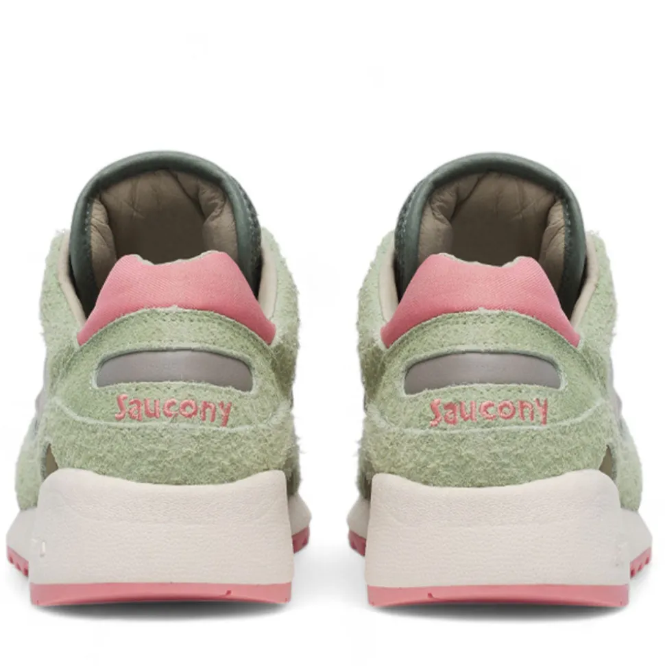 Scarpe Donna Saucony Sneakers Shadow 6000 in Pelle e Tessuto Colore Green - Ivory