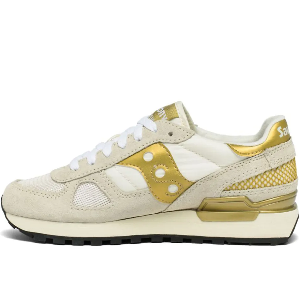 Scarpe Donna Saucony Sneakers Shadow Original White - Gold