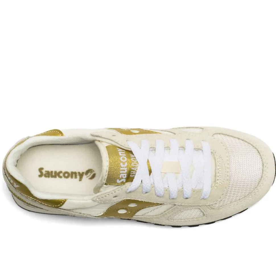 Scarpe Donna Saucony Sneakers Shadow Original White - Gold