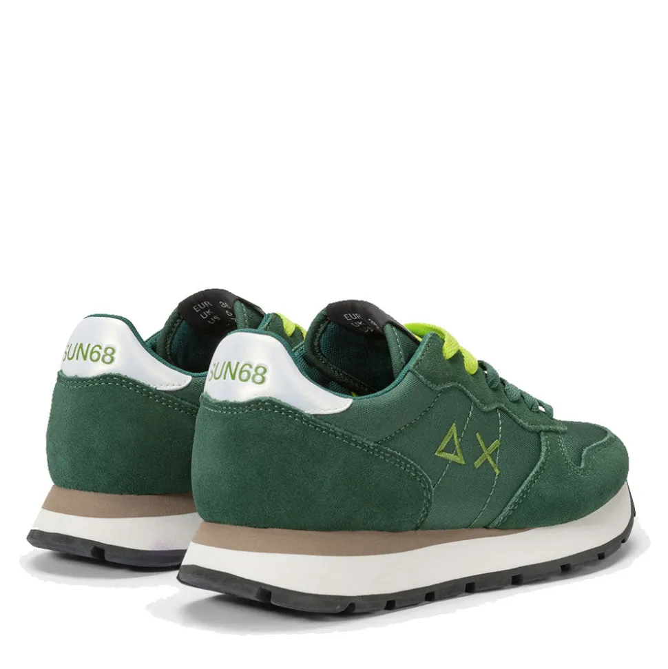 Scarpe Donna Sun68 Sneakers Ally Nylon Solid Colore Verde Scuro - Z44201
