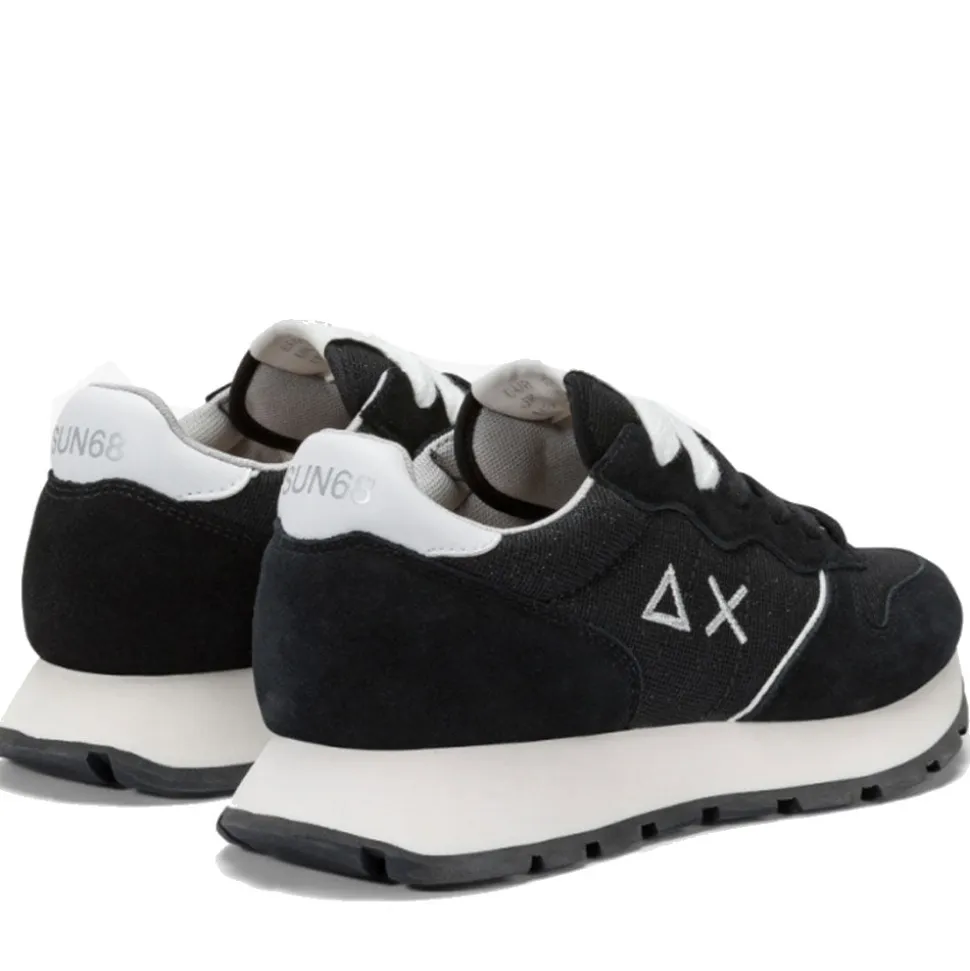 Scarpe Donna Sun68 Sneakers Ally Glitter Textile Colore Nero - Z35203