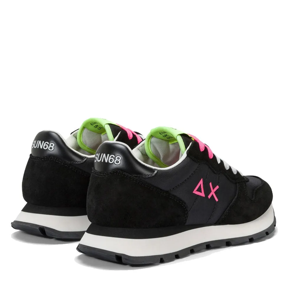 Scarpe Donna Sun68 Sneakers Ally Solid Nylon Colore Nero - Fuxia - Z35201