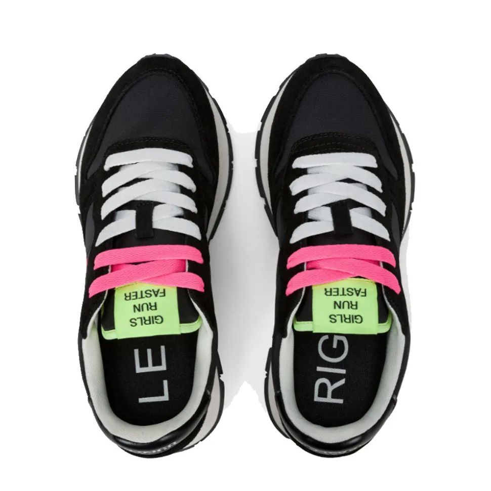 Scarpe Donna Sun68 Sneakers Ally Solid Nylon Colore Nero - Fuxia - Z35201