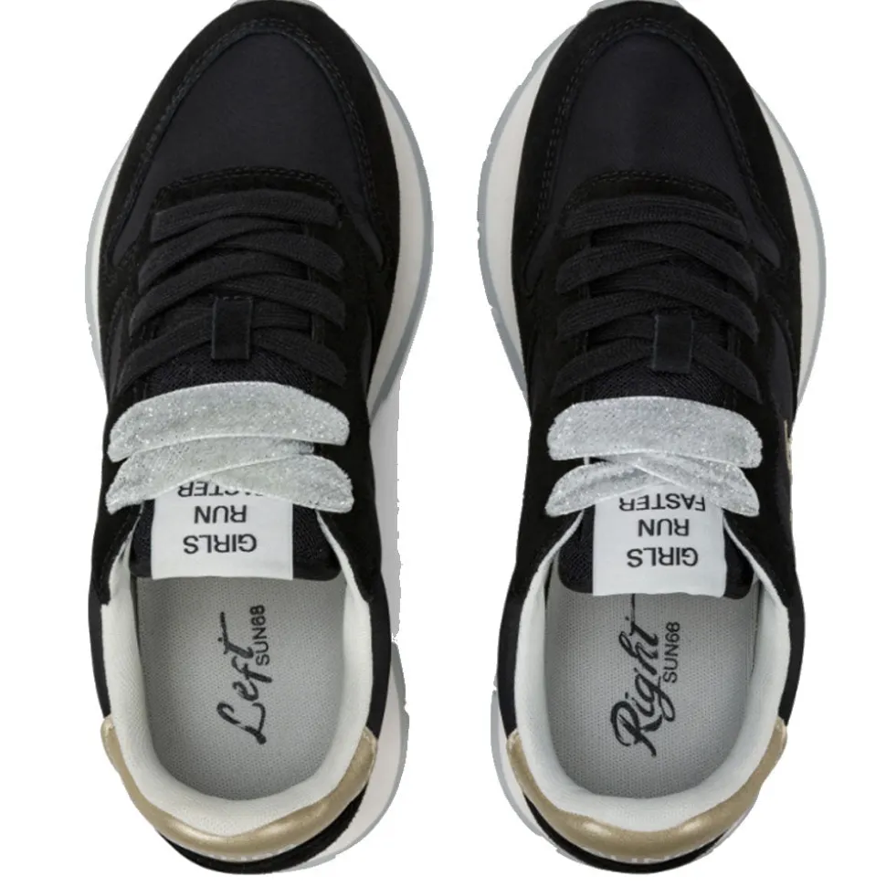 Scarpe Donna Sun68 Sneakers Ally Gold Silver Colore Nero - Z35202
