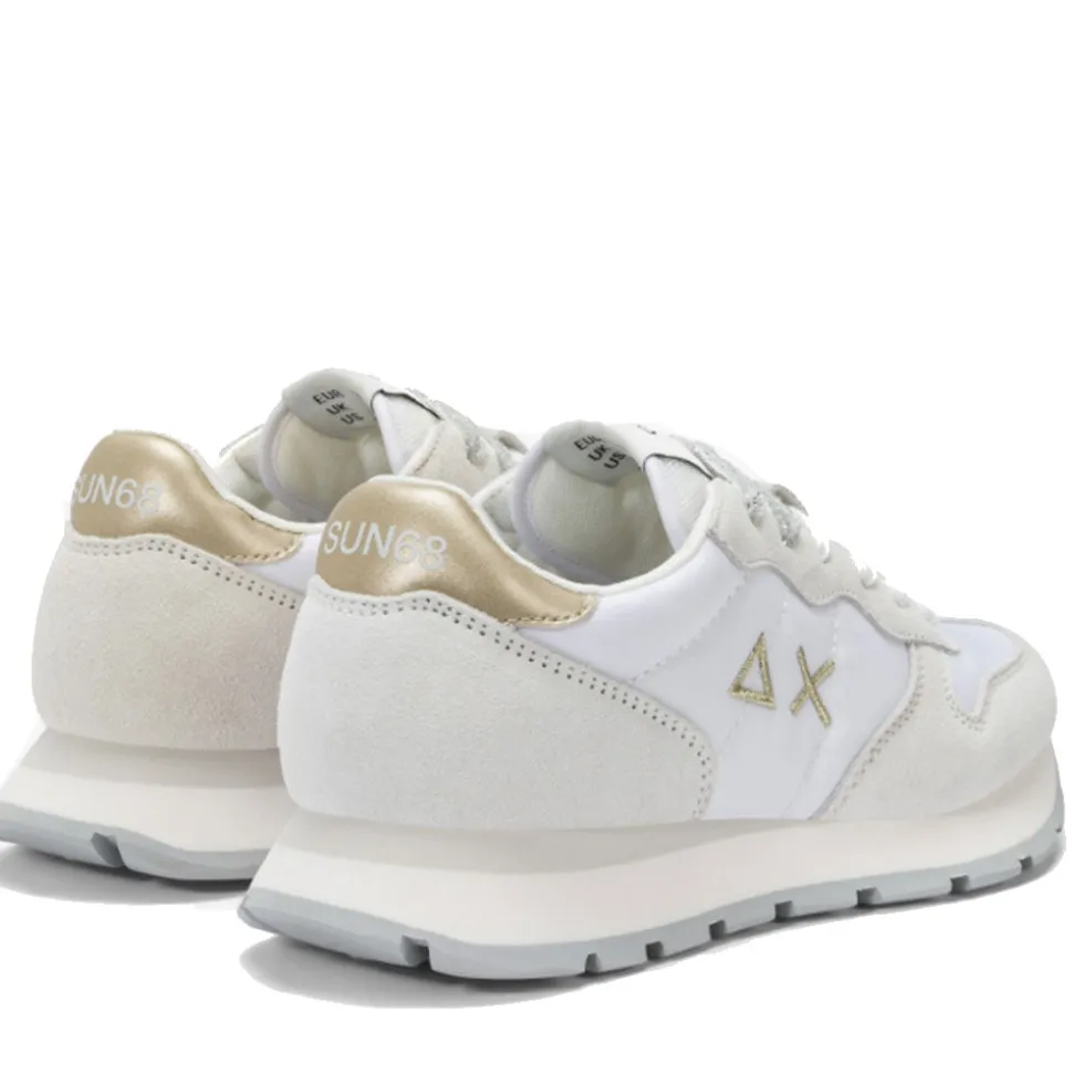 Scarpe Donna Sun68 Sneakers Ally Gold Silver Colore Bianco - Z35202