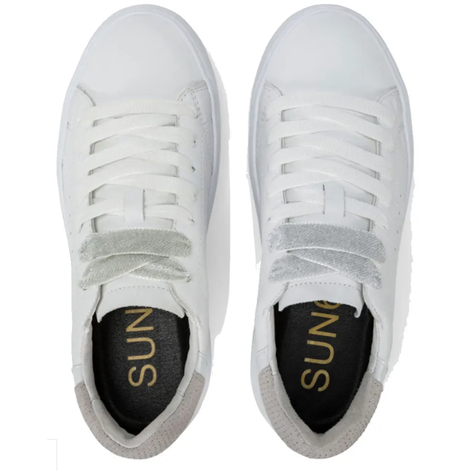 Scarpe Donna Sun68 Sneakers Grace Leather Colore Bianco - Bianco - Z35226