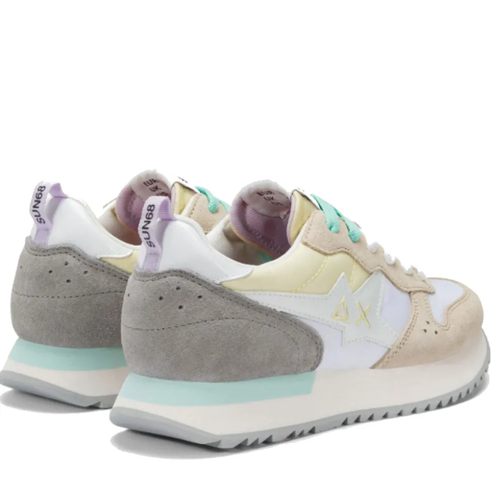 Scarpe Donna Sun68 Sneakers Stargirl Multicolor Colore Bianco Panna - Z35211