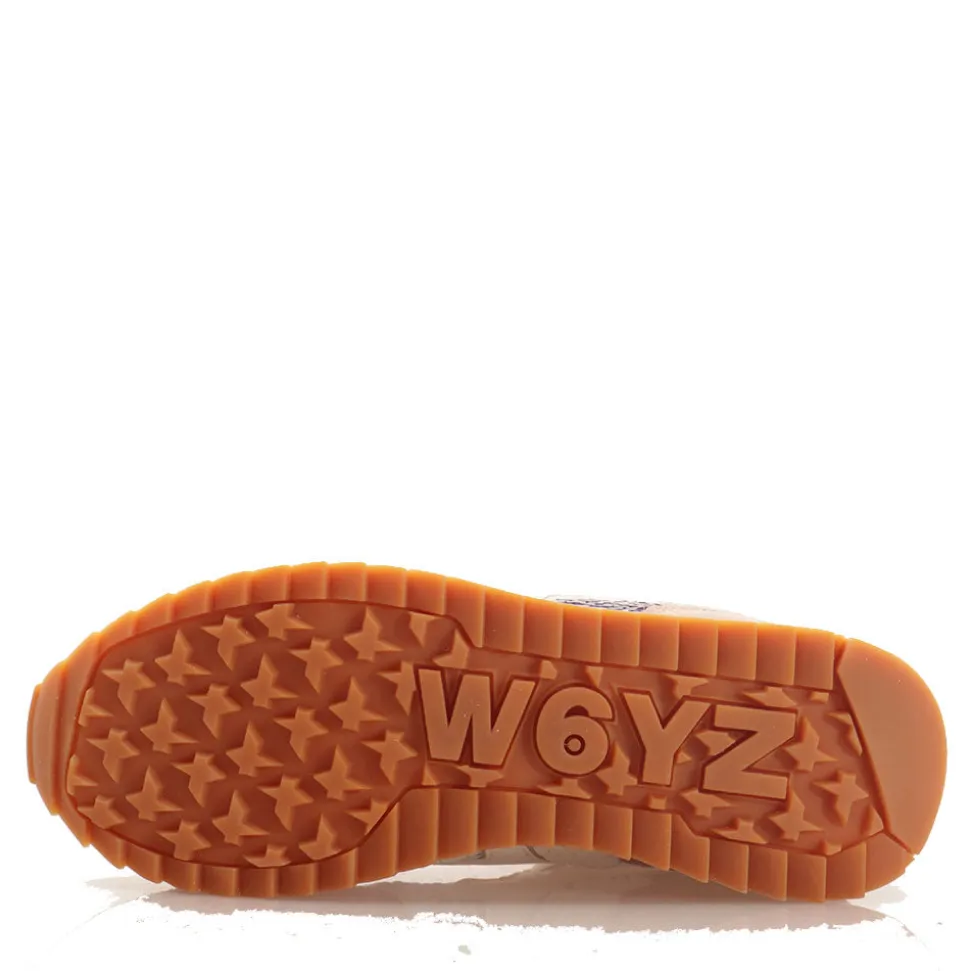 Scarpe Donna W6YZ Sneakers Yak-W. in Suede e Paillettes colore Cipria White e Champagne