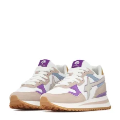 Scarpe Donna W6YZ Sneakers Yak-W. in Tessuto Tecnico e Suede colore Cipria White e Tulip