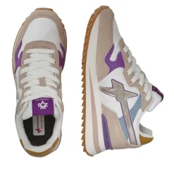 Scarpe Donna W6YZ Sneakers Yak-W. in Tessuto Tecnico e Suede colore Cipria White e Tulip