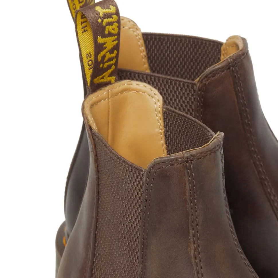 Scarpe DR. MARTENS Stivaletti Chelsea linea 2976 YS in Pelle Crazy Horse Dark Brown