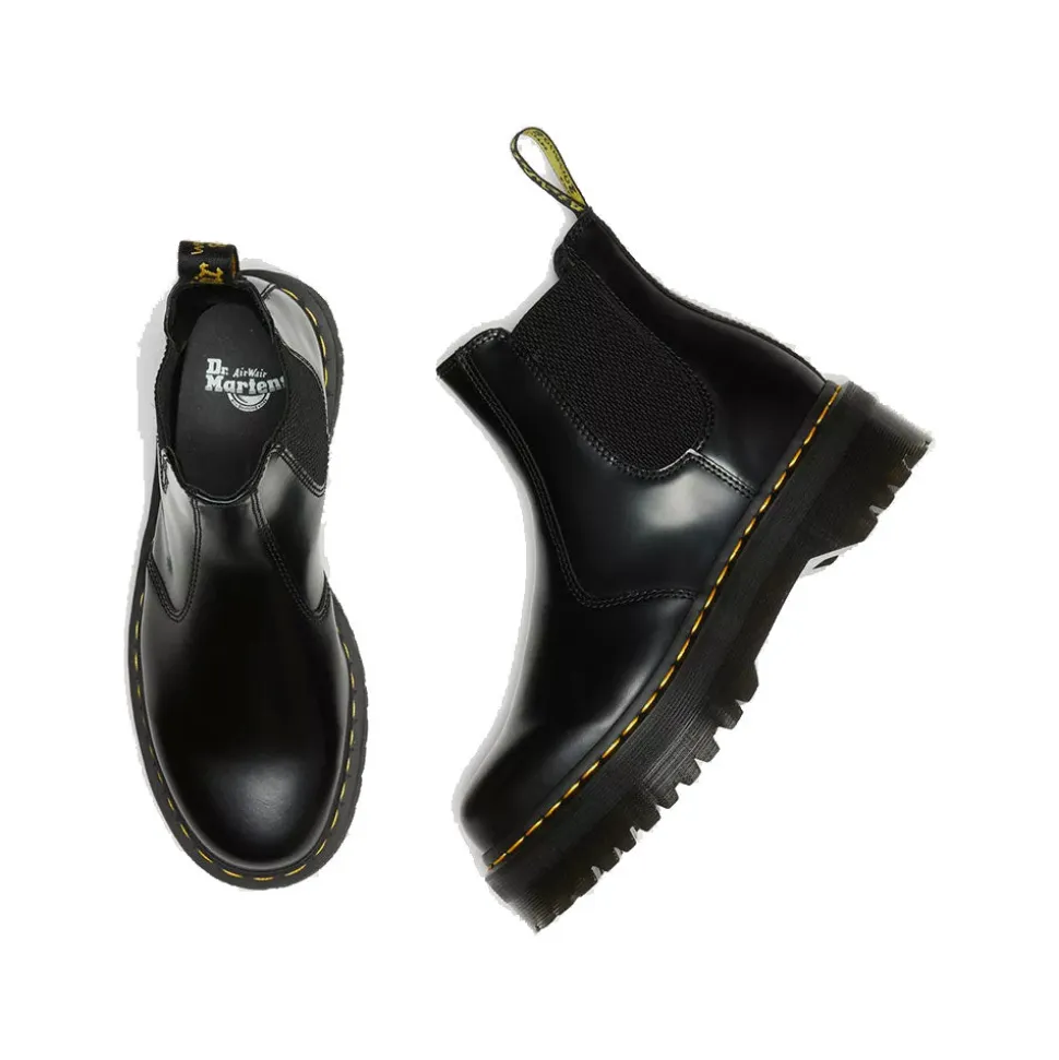 Scarpe DR. MARTENS Stivaletti Chelsea Platform linea 2976 Quad in Pelle Black Smooth