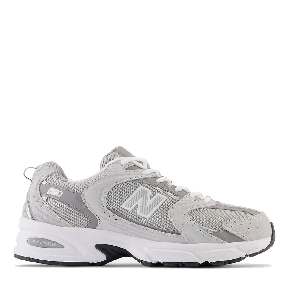 Scarpe Running NEW BALANCE Sneakers 530 in Pelle e Mesh Raincloud Shadow Grey e Silver Metallic