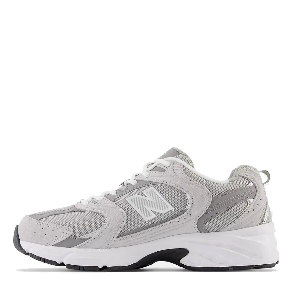 Scarpe Running NEW BALANCE Sneakers 530 in Pelle e Mesh Raincloud Shadow Grey e Silver Metallic