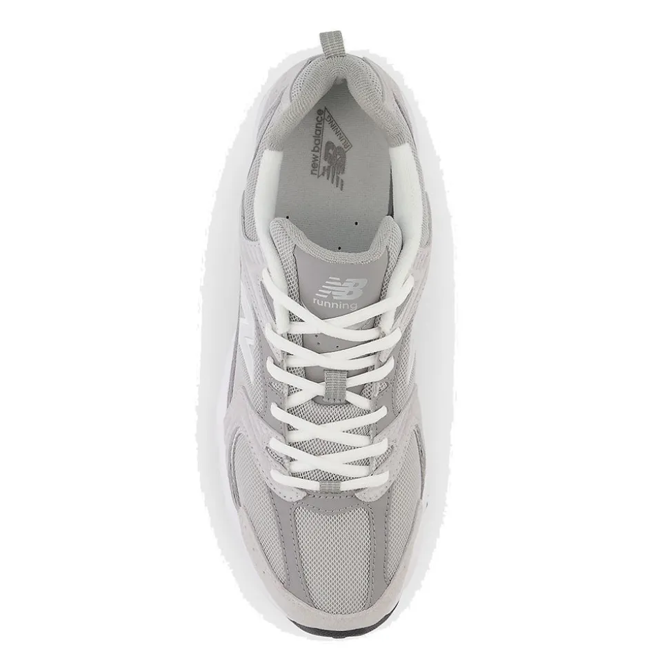 Scarpe Running NEW BALANCE Sneakers 530 in Pelle e Mesh Raincloud Shadow Grey e Silver Metallic