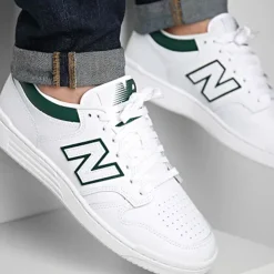 Scarpe Unisex NEW BALANCE Sneakers 480 in Pelle colore White e Timberwolf