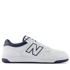 Scarpe Uomo NEW BALANCE Sneakers 480 in Pelle colore White e Navy