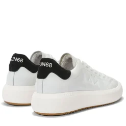 Scarpe Uomo Sun68 Sneakers Big Boy in Pelle Bianco e Nero - Z44144