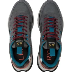Scarpe Uomo Sun68 Sneakers Fire and Camping Colore Grigio Scuro - Z44128