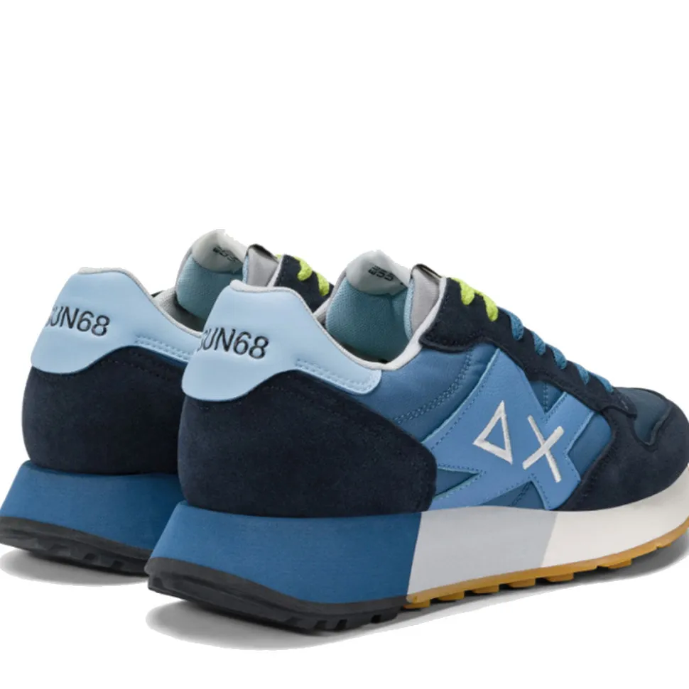 Scarpe Uomo Sun68 Sneakers Jaki 2.0 Bicolor Navy Blue - Avio