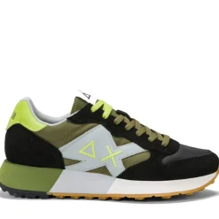 Scarpe Uomo Sun68 Sneakers Jaki 2.0 Bicolor Nero - Militare