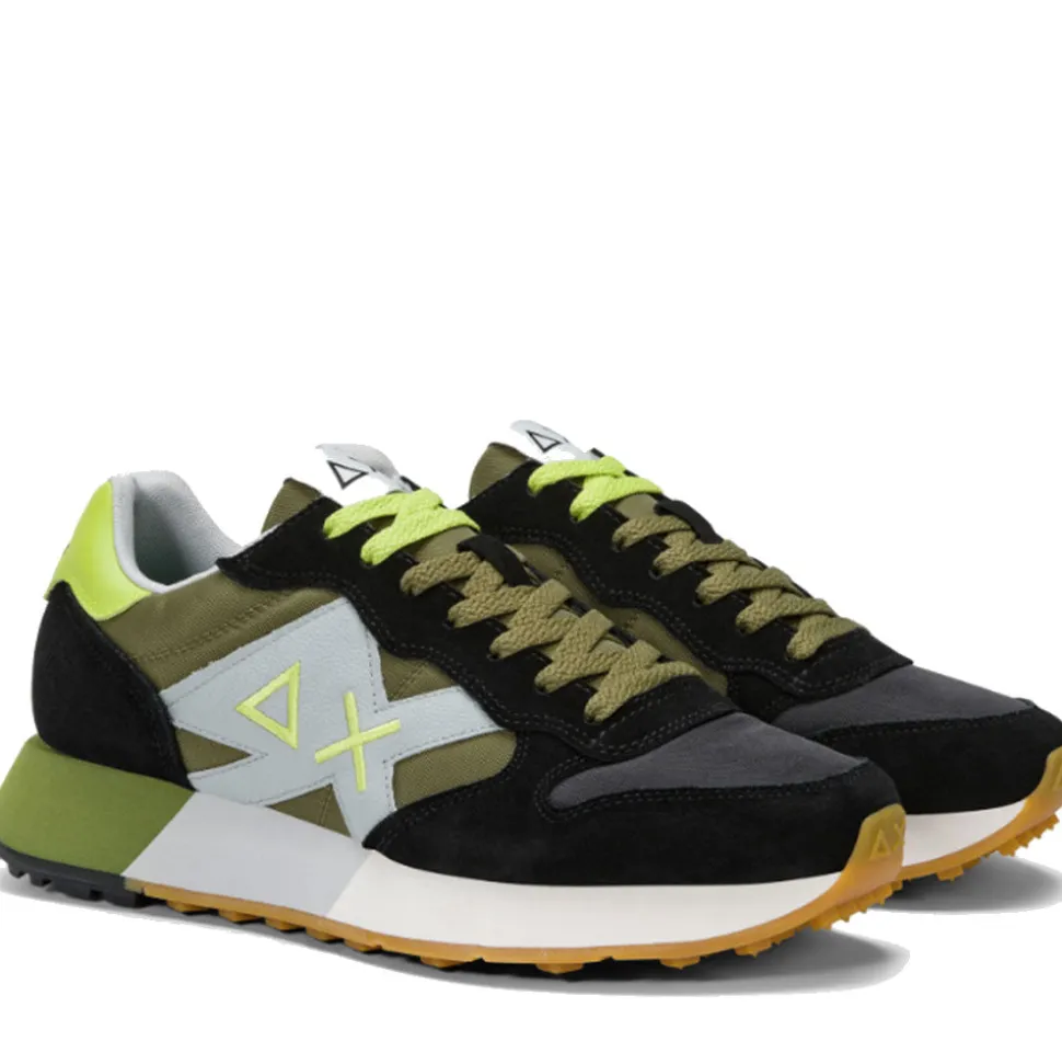 Scarpe Uomo Sun68 Sneakers Jaki 2.0 Bicolor Nero - Militare