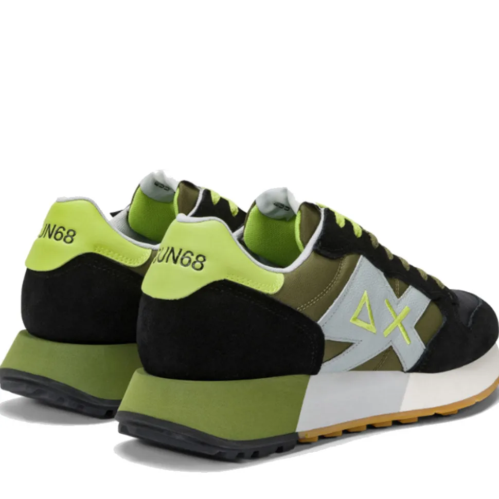 Scarpe Uomo Sun68 Sneakers Jaki 2.0 Bicolor Nero - Militare