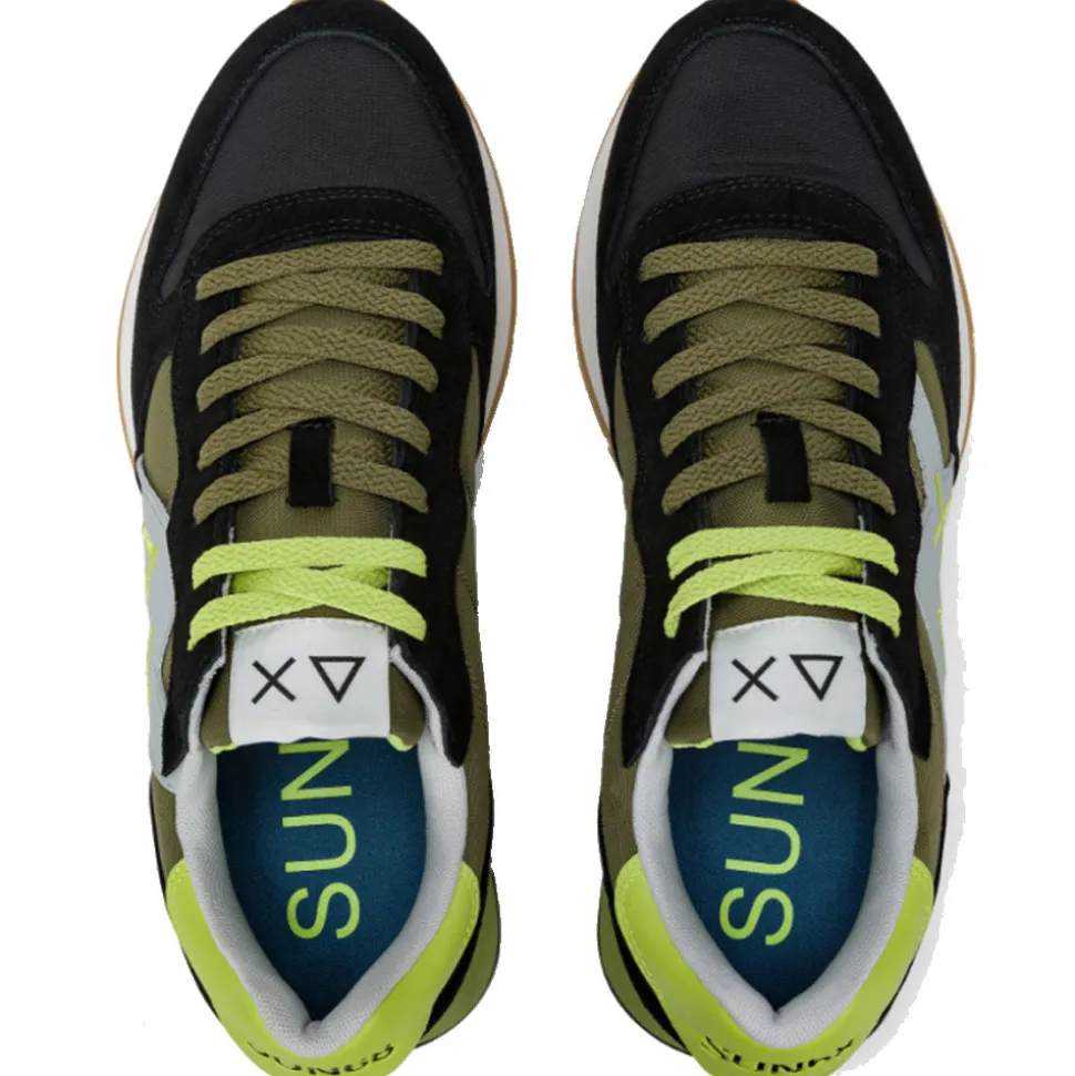 Scarpe Uomo Sun68 Sneakers Jaki 2.0 Bicolor Nero - Militare