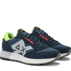 Scarpe Uomo Sun68 Sneakers Jaki 2.0 Fluo Navy Blue