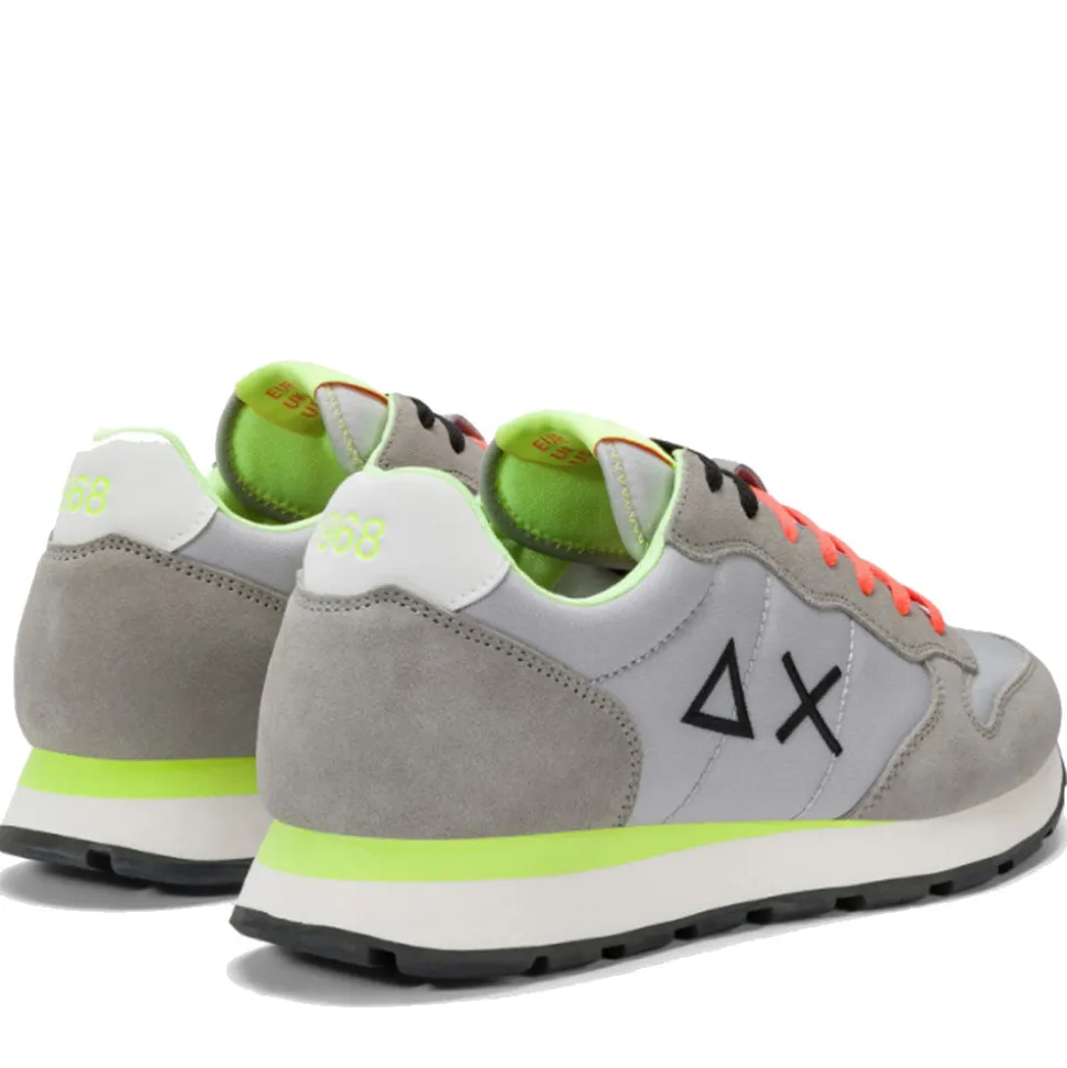 Scarpe Uomo Sun68 Sneakers Tom Fluo Grigio Chiaro - Z35102