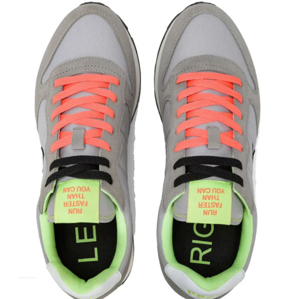 Scarpe Uomo Sun68 Sneakers Tom Fluo Grigio Chiaro - Z35102