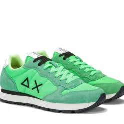 Scarpe Uomo Sun68 Sneakers Tom Solid Verde Fluo - Z35101