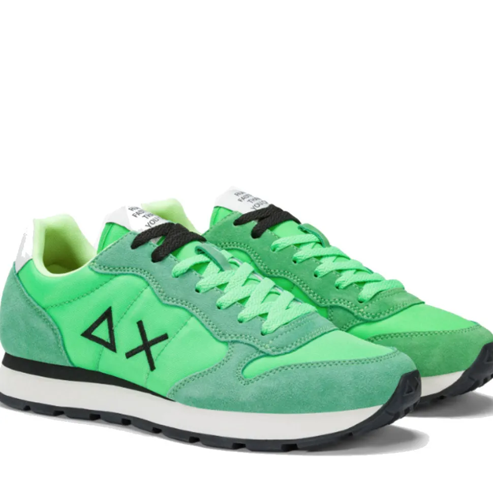 Scarpe Uomo Sun68 Sneakers Tom Solid Verde Fluo - Z35101