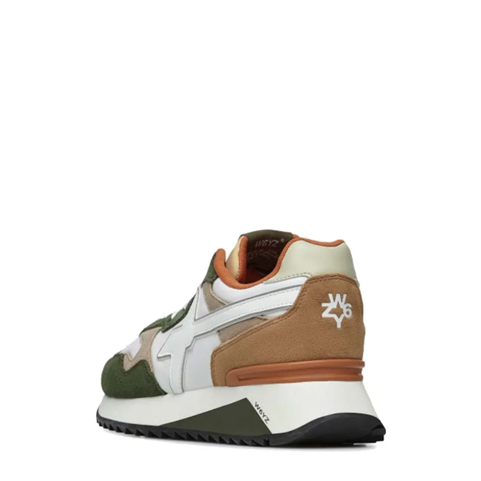 Scarpe Uomo W6YZ Sneakers Yak-M. in Tessuto Tecnico e Suede Militare White Brown