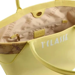 Shopping Bag 1A Classe Alviero Martini linea Geo Mirage in Tessuto Gommato Giallo LC65