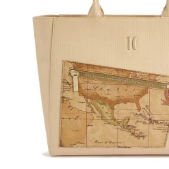 Shopping Bag 1A Classe Alviero Martini linea Geo Pagoda Beige LC72