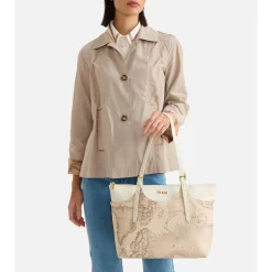 Shopping Bag 1A Classe Alviero Martini linea Ritual Bag stampa Geo Safari LC19
