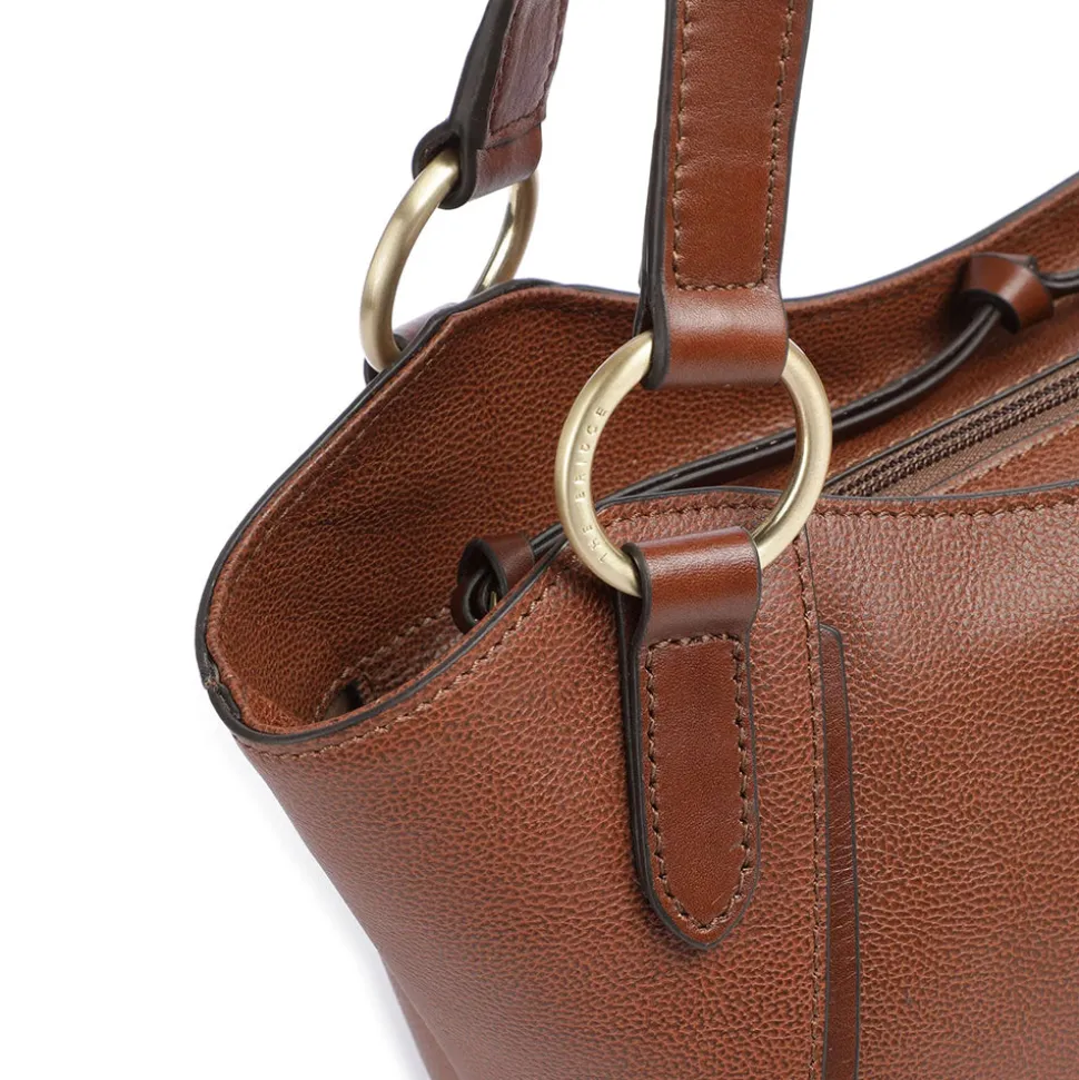 Shopping Bag Donna Media THE BRIDGE linea Domitilla in Pelle Marrone